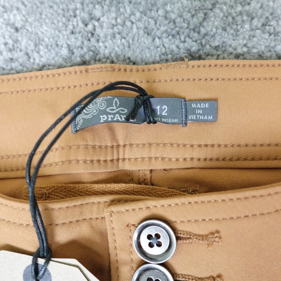 Prana Pants Womens Halle Straight Short Inseam New NWT Earthbound Brown - Picture 7 of 9